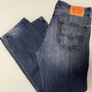 Levi’s 505 Straight Leg Jeans Men’s W33 L30 Distressed Medium Wash